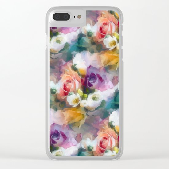 Fresh spring floral pattern Clear iPhone Case