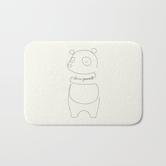 Love Yourself Panda Bath Mat