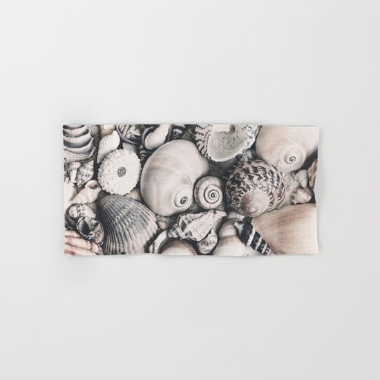 Sea Shell Collection vintage style monochrome Hand & Bath Towel