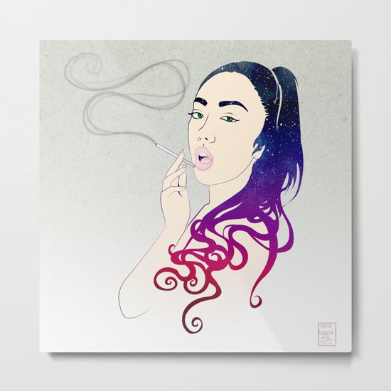 Smoke Metal Print