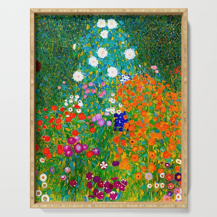 Gustav Klimt - Flower Garden Serving Tray