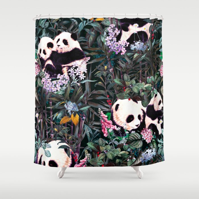 Rainforest Pandas Shower Curtain