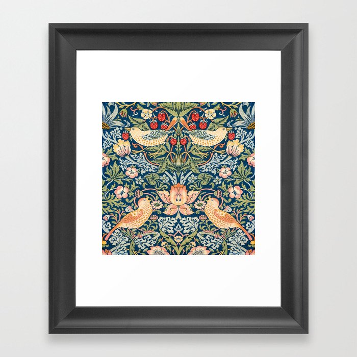 William Morris The strawberry thieves pattern  1883 Framed Art Print