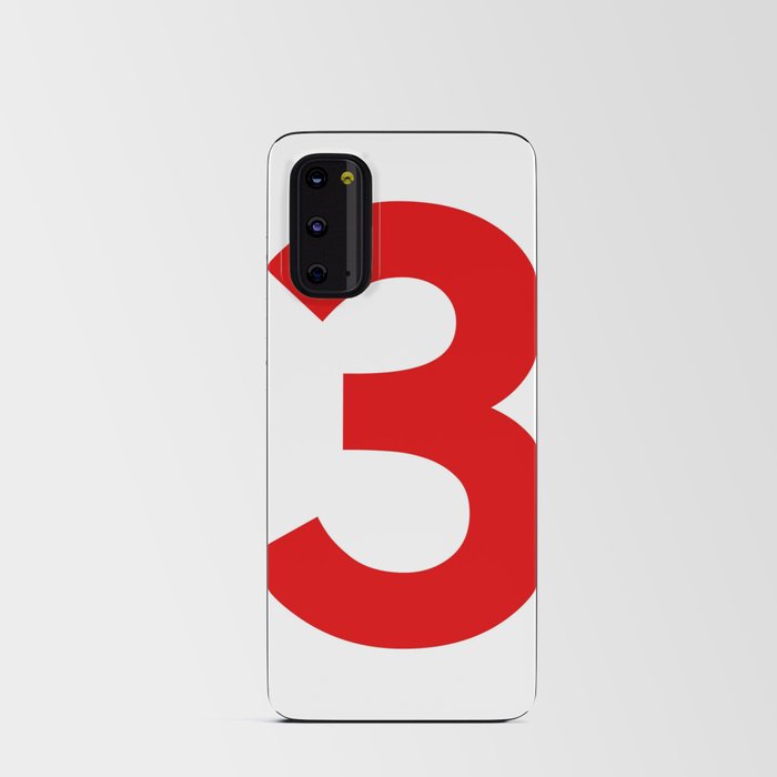 Number 3 (Red & White) Android Card Case
