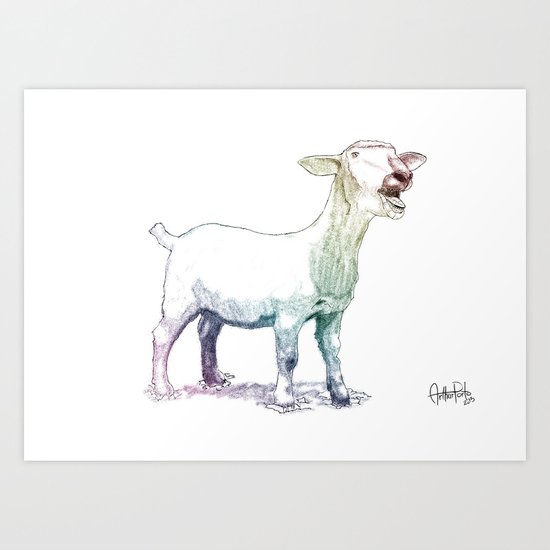 scream goat Art Print
