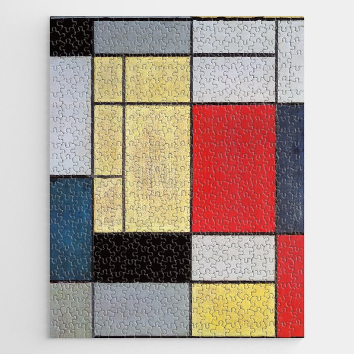 Piet Mondrian (Dutch, 1872-1944) - Composition I - Date: 1920 - Style: De Stijl (Neoplasticism) - Genre: Abstract, Geometric Abstraction - Oil on canvas - Digitally Enhanced Version - Jigsaw Puzzle