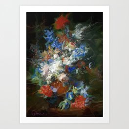 Bouquet of flowers_Digital Painting  Art Print
