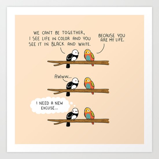 The excuse Art Print