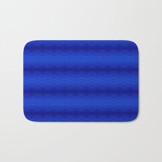 Blue Tiki Pattern Bath Mat
