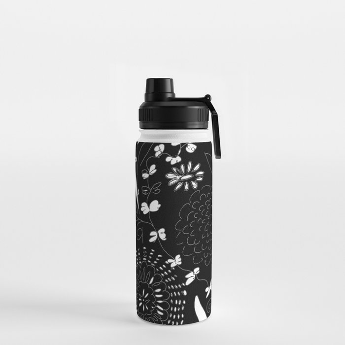 black toile by cocoblue Water Bottle