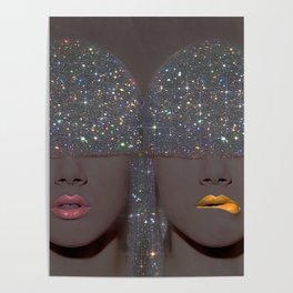 Magic people vol.3 | disco |  70s | 80s | hair | style | vintage | retro | collage | glitter | vibe Poster