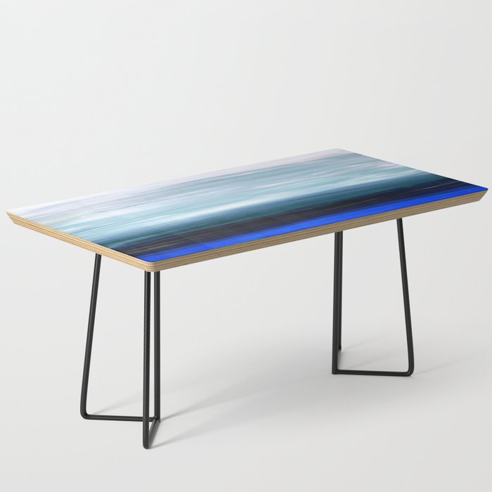 After The Storm - Blue And White Abstract Landscape Art Coffee Table