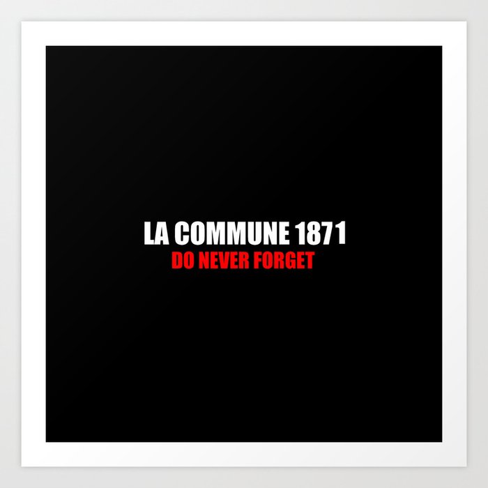 Commemoration La commune 1871 Art Print
