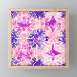 Tie Dye - peachy purple  Framed Mini Art Print