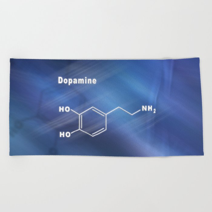 Dopamine Hormone Structural chemical formula Beach Towel