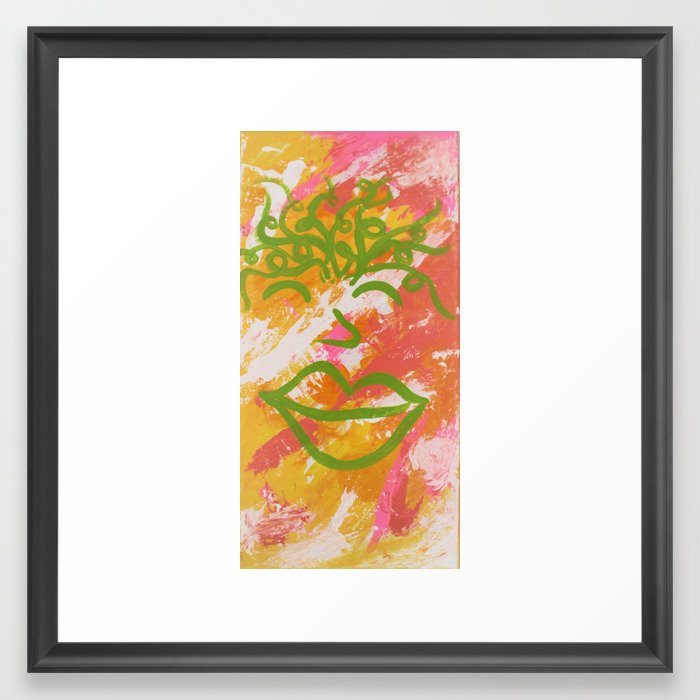 Rainbow sherbert gurl Framed Art Print