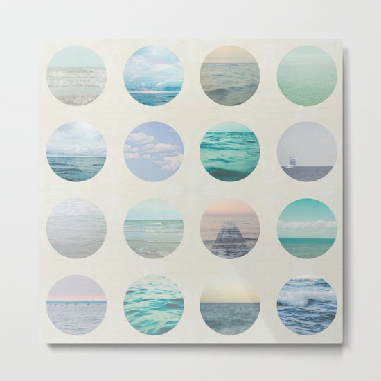 Ocean Polka dot Metal Print