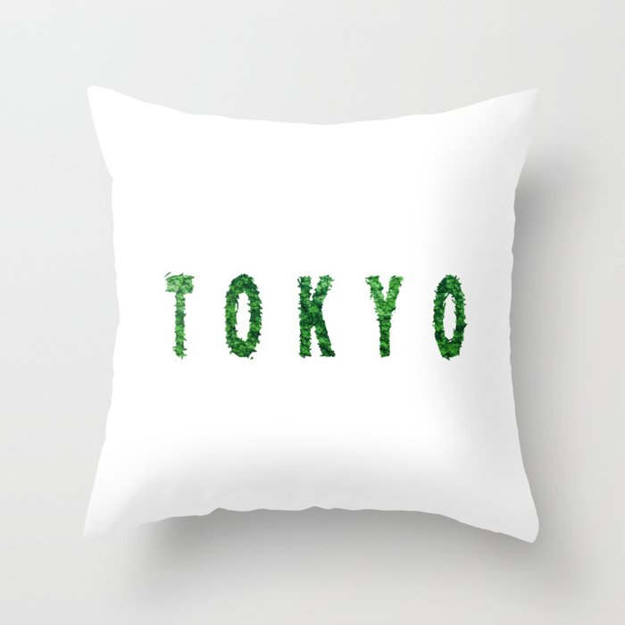 Tokyo Forest Ecology Concept Throw Pillow
