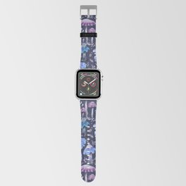 Magical mushrooms forest at night Apple Watch Band