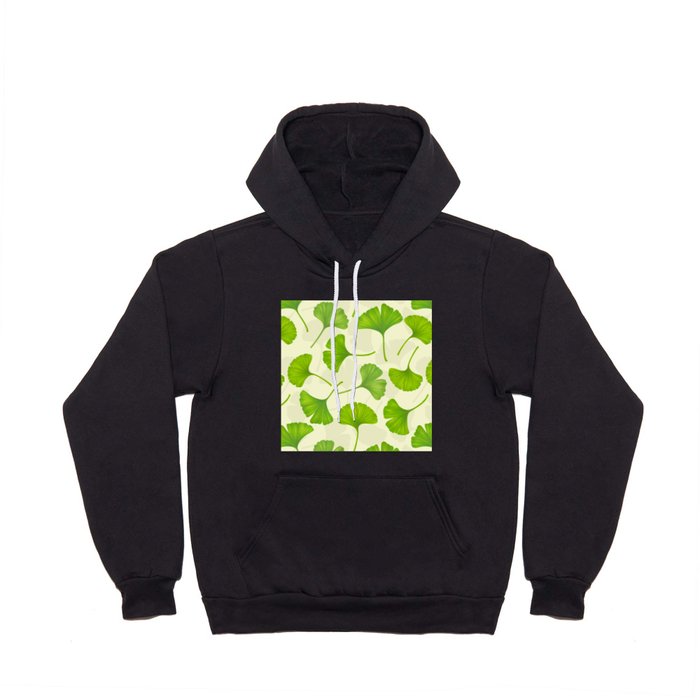 Ginkgo leaves on off white Hoody