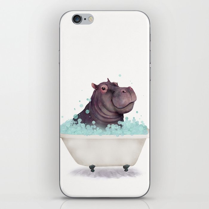 Hippo in the Bathtub  iPhone Skin