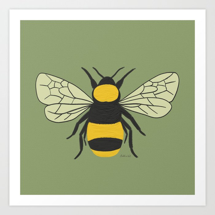 Bee Green Art Print