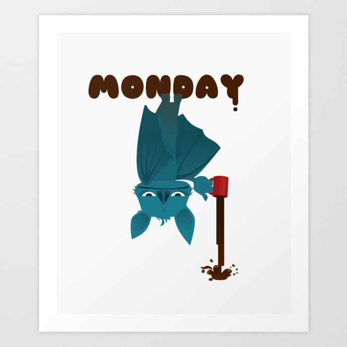 Bat Monday Art Print