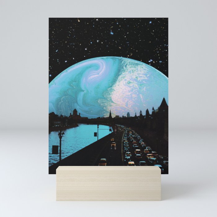 Rush Hour - Space Collage, Retro Futurism, Sci-Fi Mini Art Print