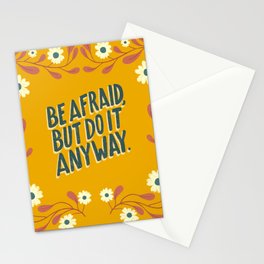 Be afraid but do it anyway. - Battling anxiety and depression one day at a time. Stationery Card