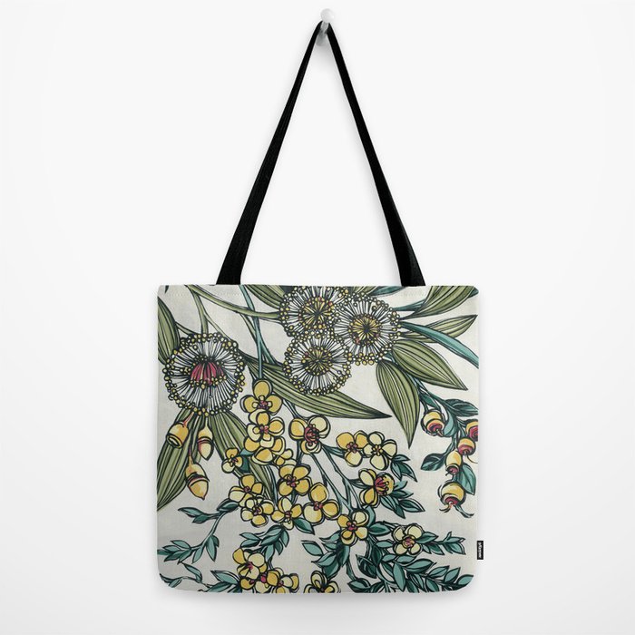 Australian Native Floral Tote Bag by helenashley | Society6