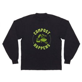Compost Bin Worm Composting Vermicomposting Long Sleeve T-shirt