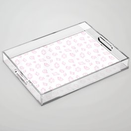 Pink Gems Pattern Acrylic Tray