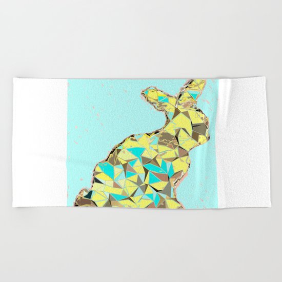 Spring bunny Beach Towel