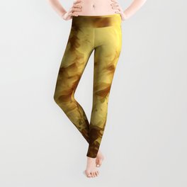 The Golden Day Abstract  Leggings