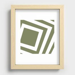Army squares background Recessed Framed Print