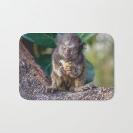 Brazil Photography - Monkey Eating On A Branch Bath Mat