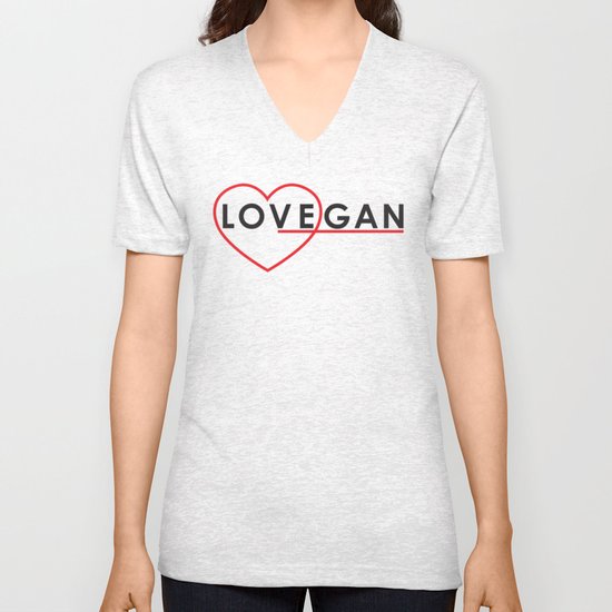 LOVEGAN (Love Vegan) Unisex V-Neck