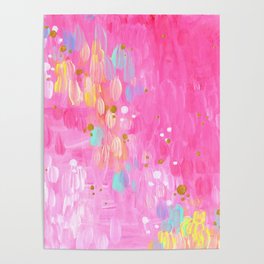 Abstract Series: Hot Pink Poster