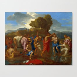 The Baptism of Christ by Nicolas Poussin Canvas Print