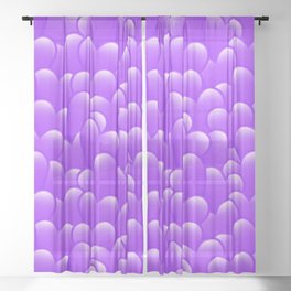 Sending Love-Purple Heart Sheer Curtain