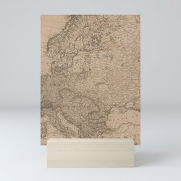 Vintage Europe Map Mini Art Print