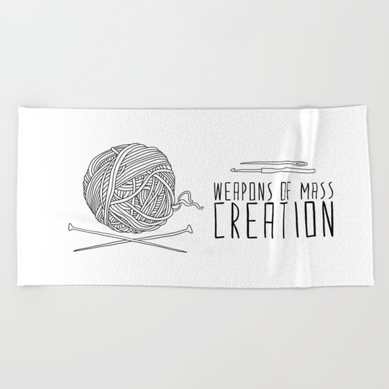 Weapons Of Mass Creation - Knitting Beach Towel