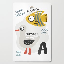 A of angelfish and albatros Cutting Board