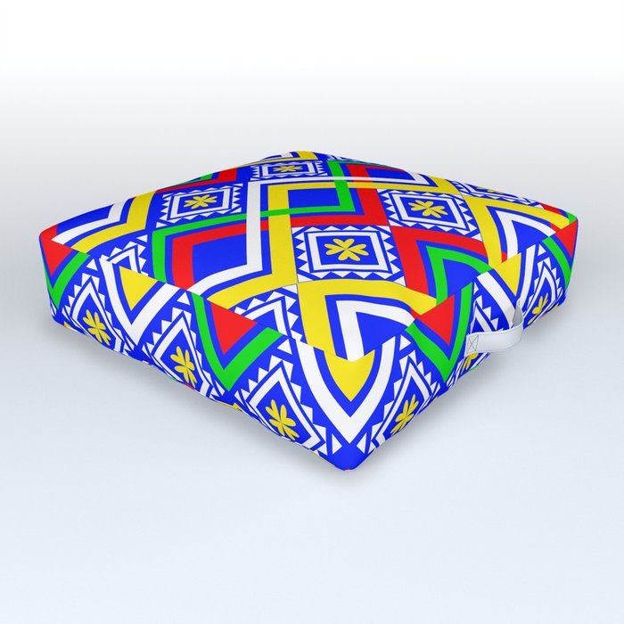 Colorful Ethnic Pattern Outdoor Floor Cushion