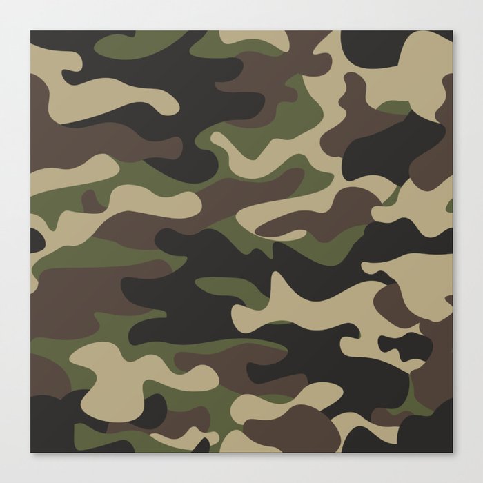 vintage military camouflage Canvas Print