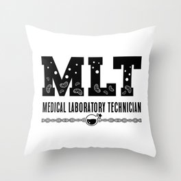 MLT Medical Laboratory Technician Science Lab Tech Throw Pillow