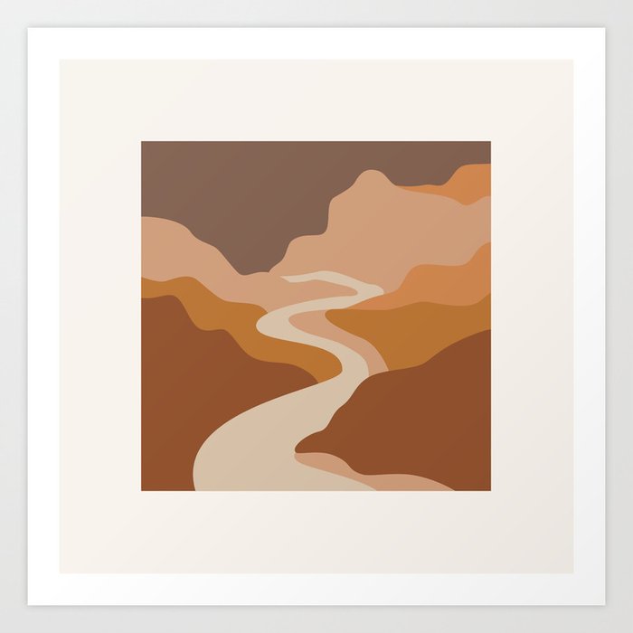 Desert Path II Art Print