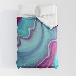 Purple and Teal Blue Agate Comforter