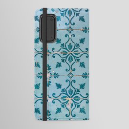 Graca Teal Portuguese Tile Pattern - Portugal Travel Photography Android Wallet Case