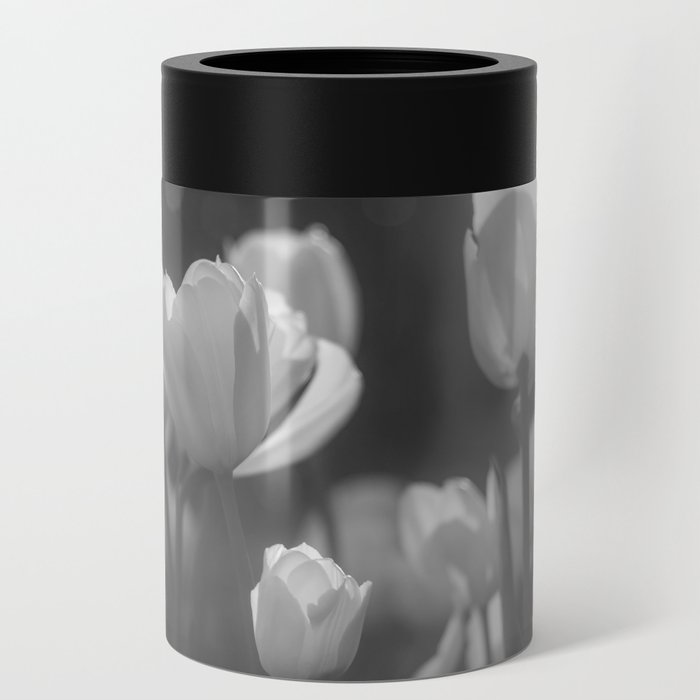 Tulip in black & white Can Cooler